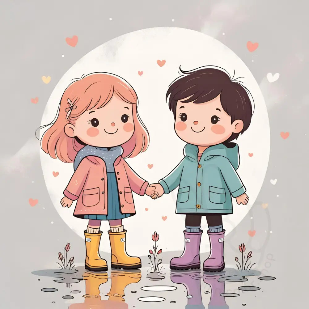 Children holding hands