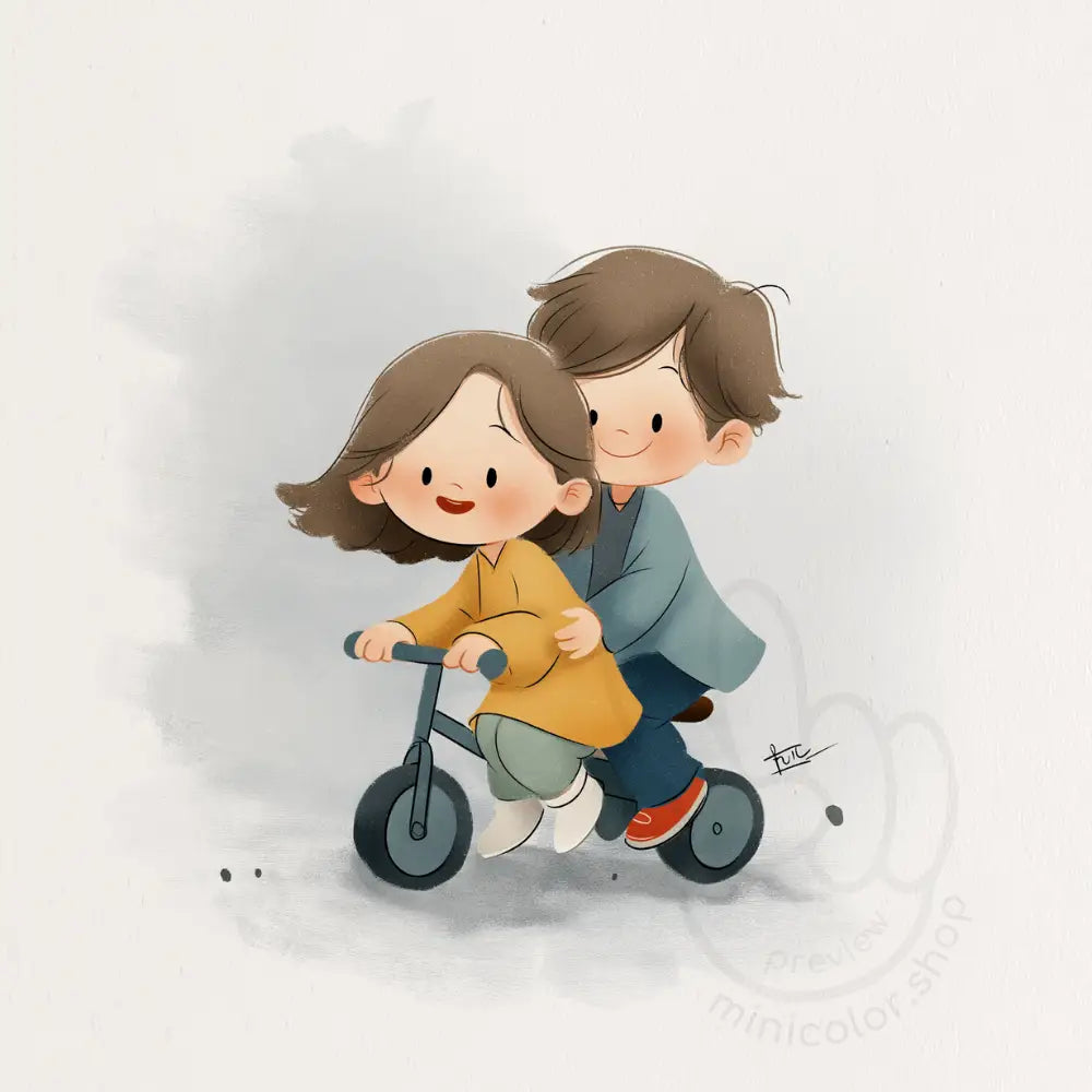 Children riding bike