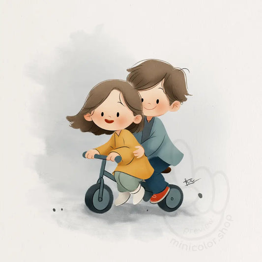 Children riding bike