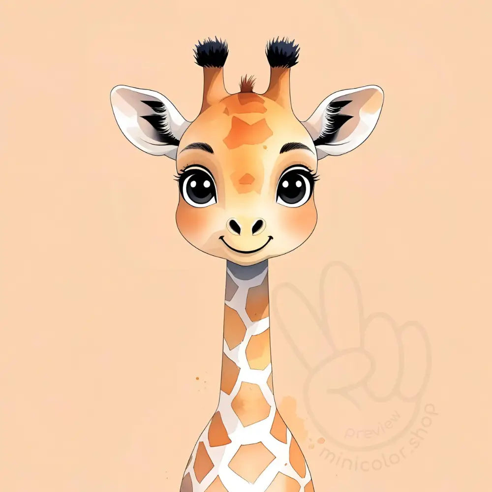 Cute giraffe with long neck