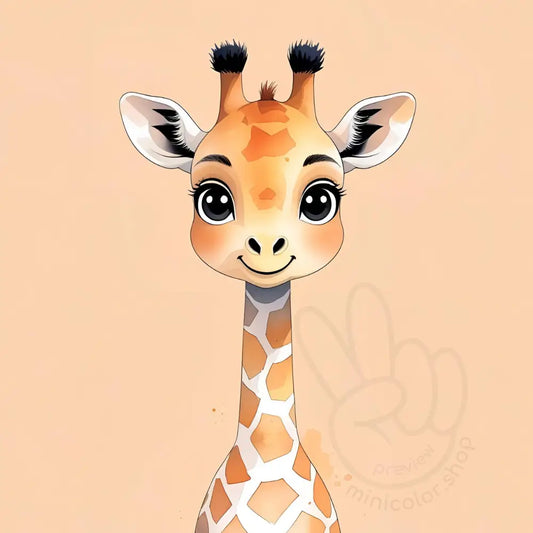 Cute giraffe with long neck