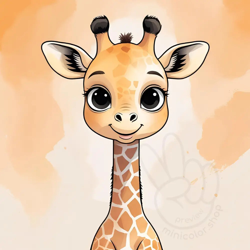 Giraffe head smiling