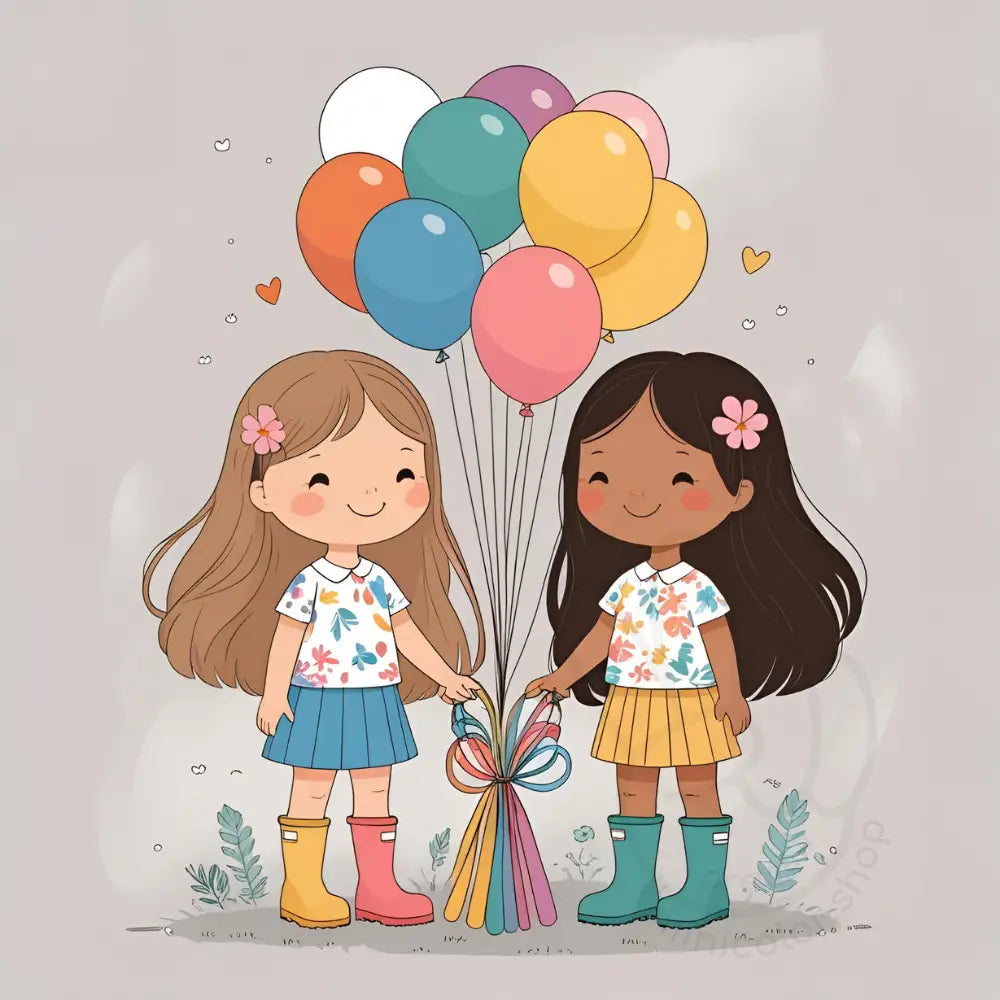 Girls with balloons