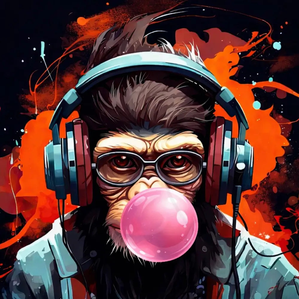 Monkey Bubble 4000x4000 px Poster