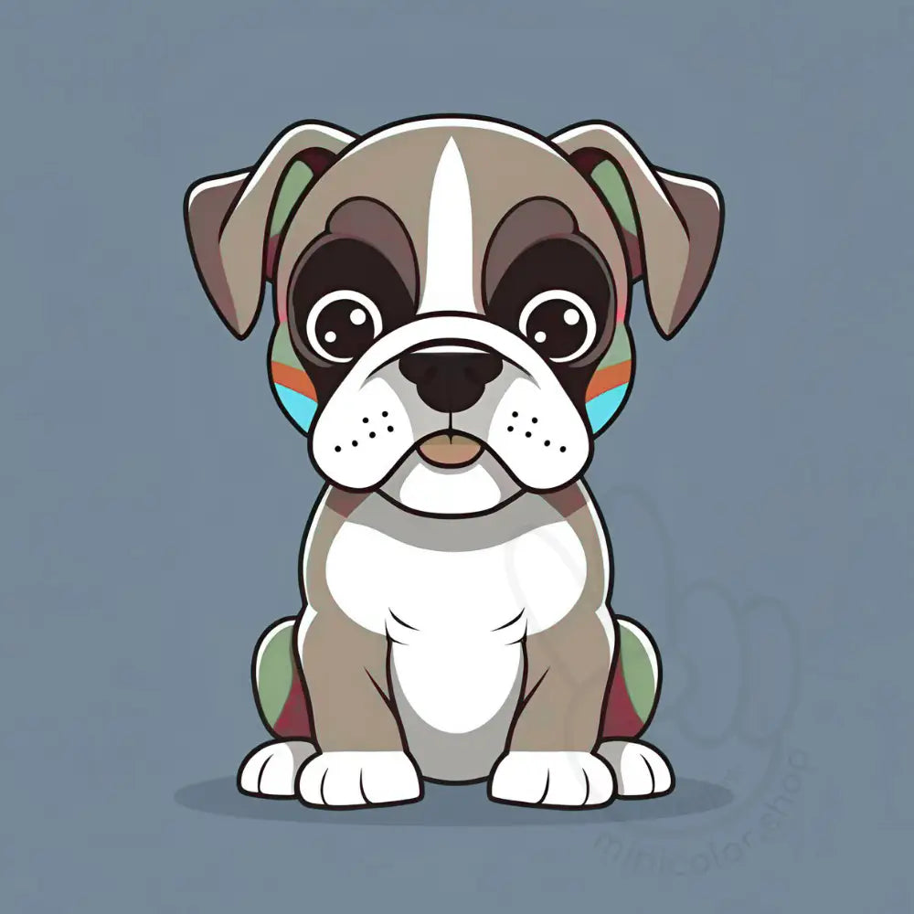 Puppy sitting straight