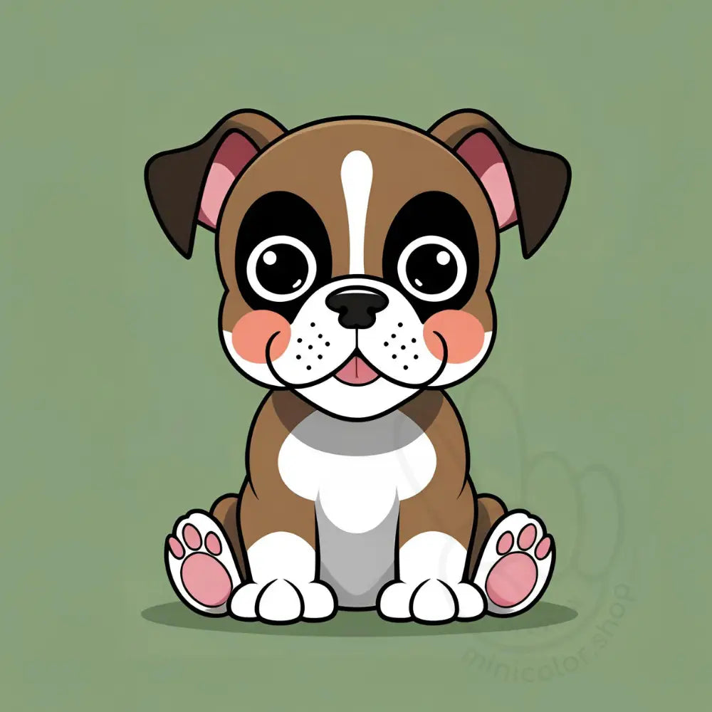 Puppy sitting with paw up