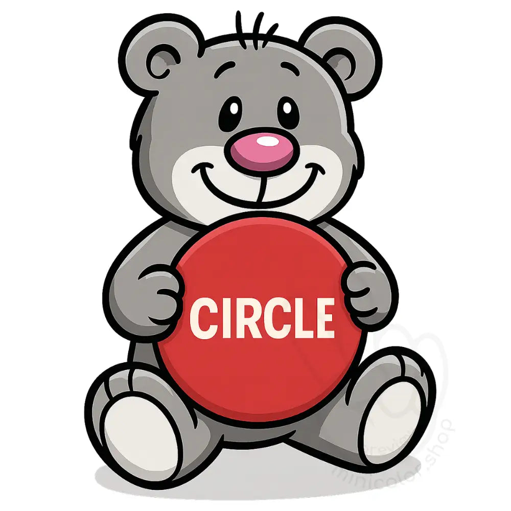 minibear shape – circle Printable Poster