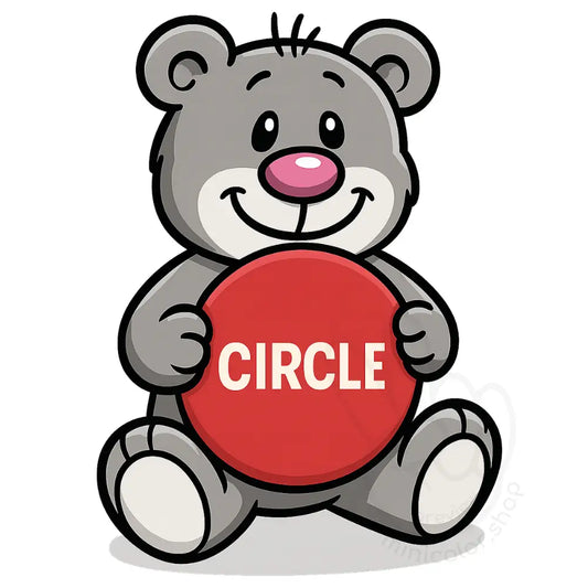 minibear shape – circle Printable Poster