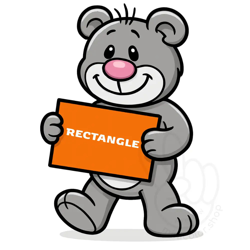 minibear shape – rectangle Printable Poster