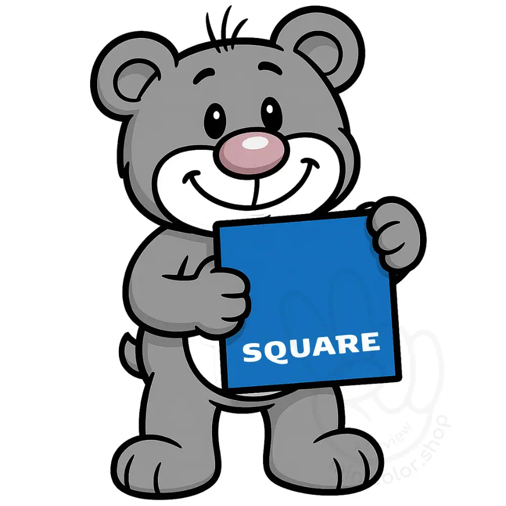 minibear shape – square Printable Poster