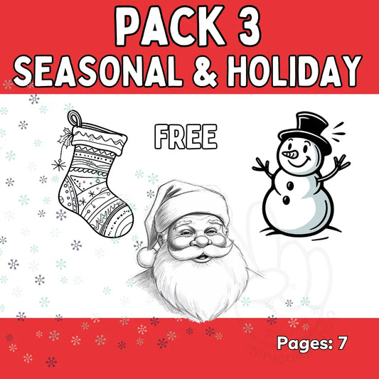 Free Seasonal & Holiday Coloring Pack – 5 Pages Free Pack