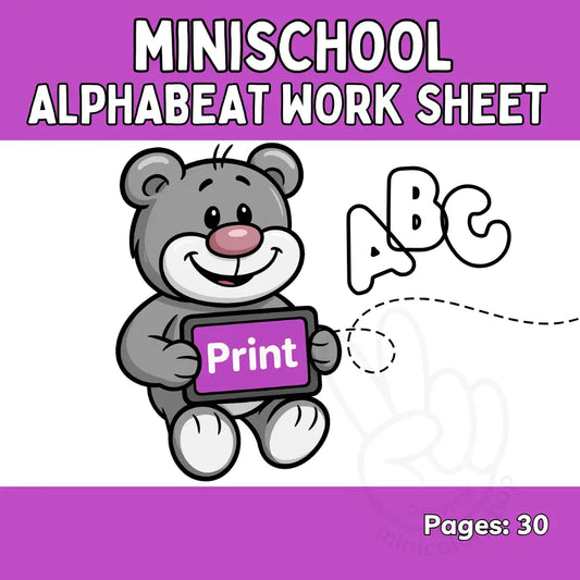 Minischool Alphabeat Work Sheet Printable Poster