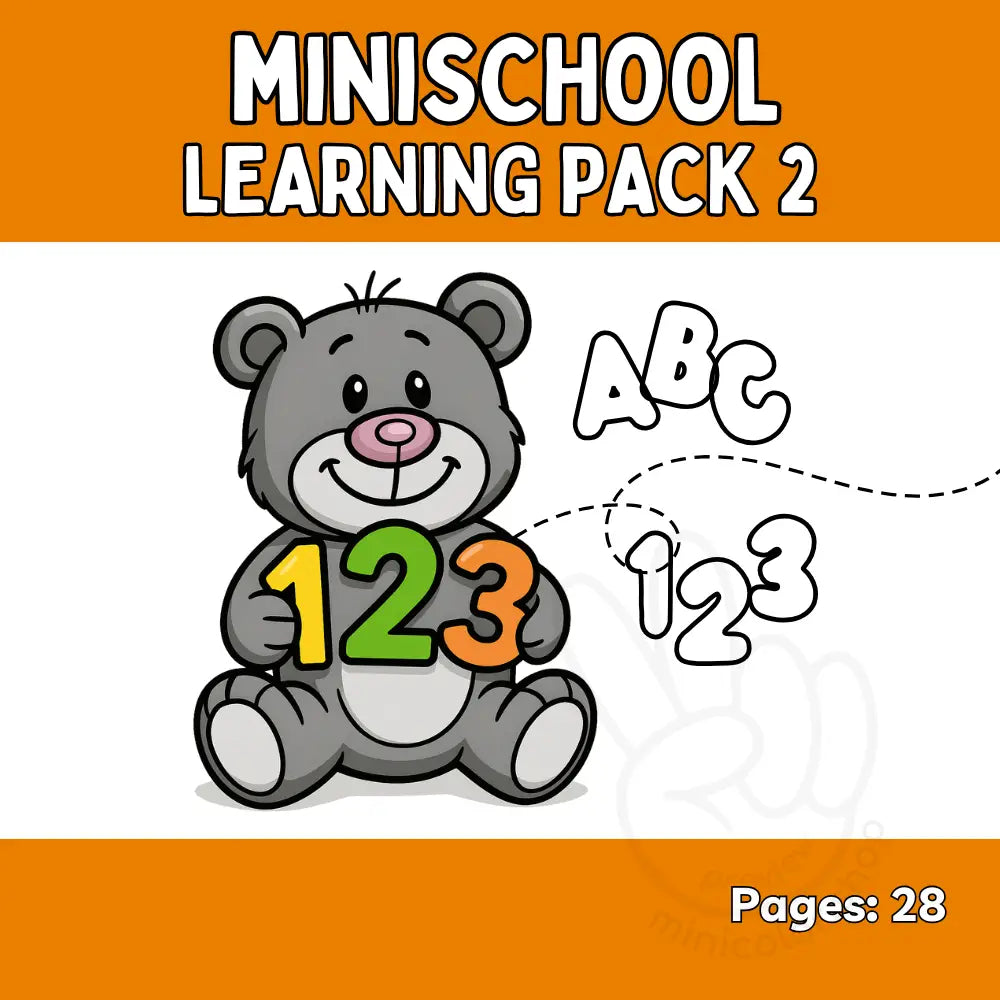 Minischool Learning Pack 2 – 28 Pages Digital Prints